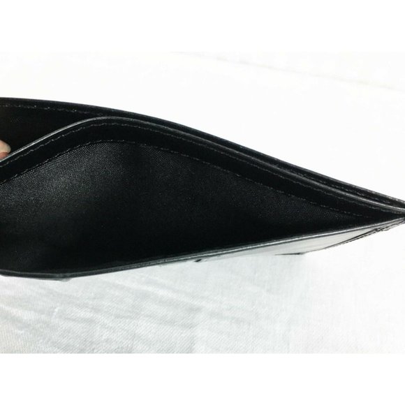 4 x 6 Flat Vintage Filofax Calf Leather Slim Card Case Wallet Black - Picture 5 of 7